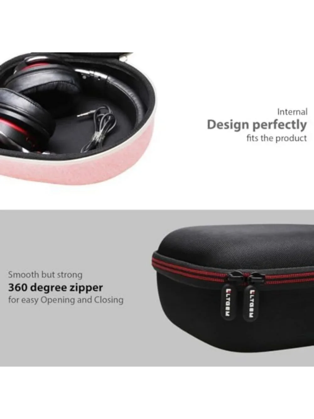 Stylish Gray Headphone Case for ATH-M20x, Raycon, JBL, Sony & Anker Models